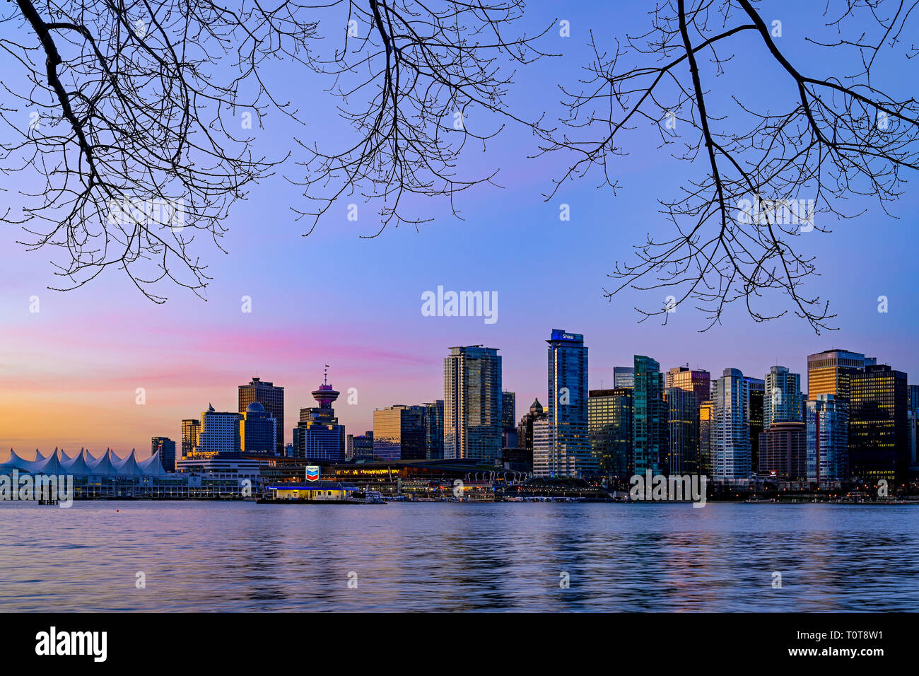 West End, Downtown skyline, Vancouver, British Columbia, Canada Stock Photo