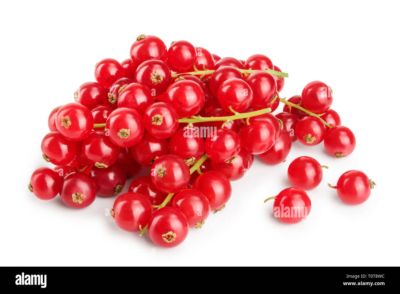 Red currant berry isolated on white background Stock Photo - Alamy