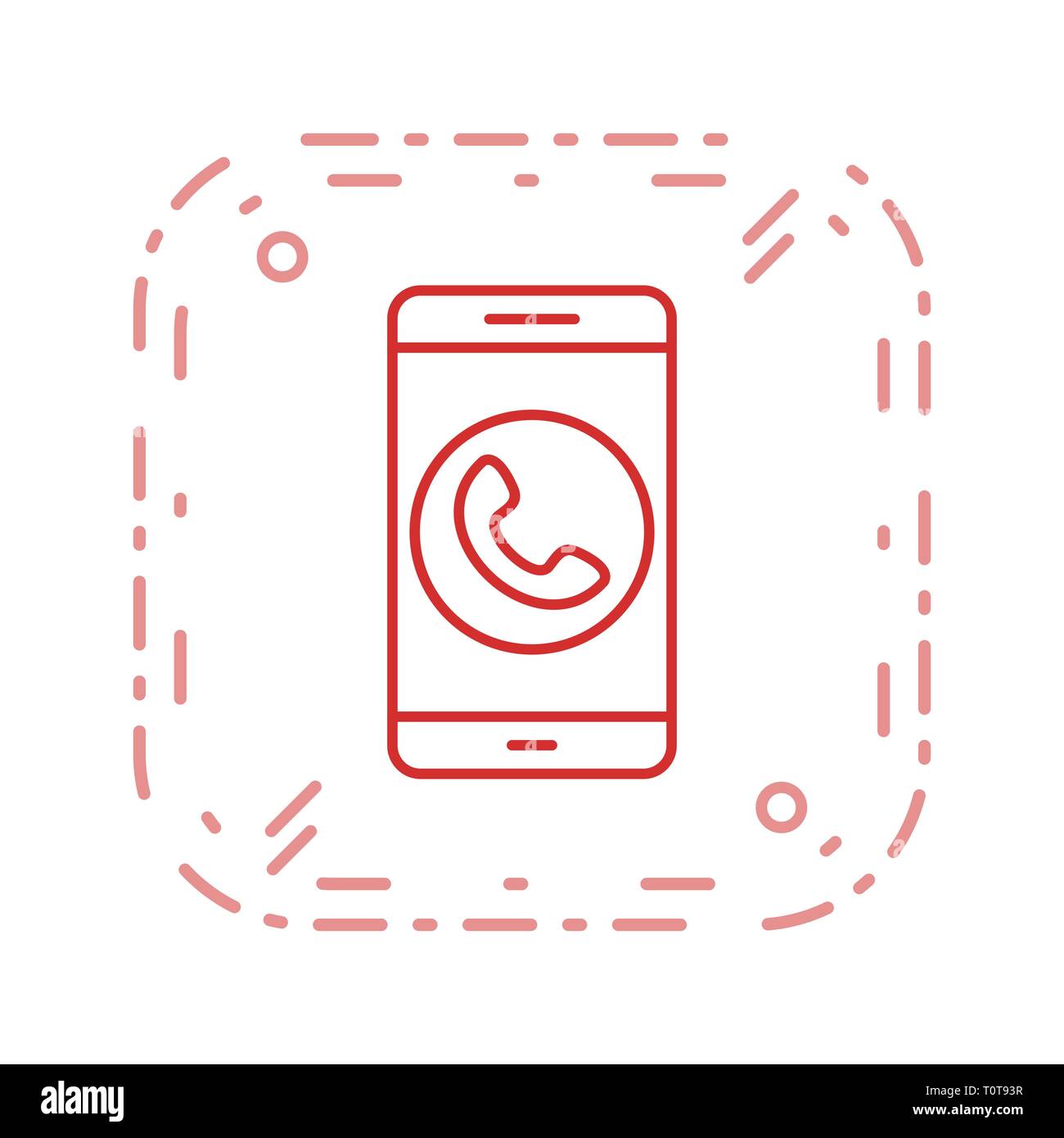 Illustration Call Mobile Application Icon Stock Photo - Alamy