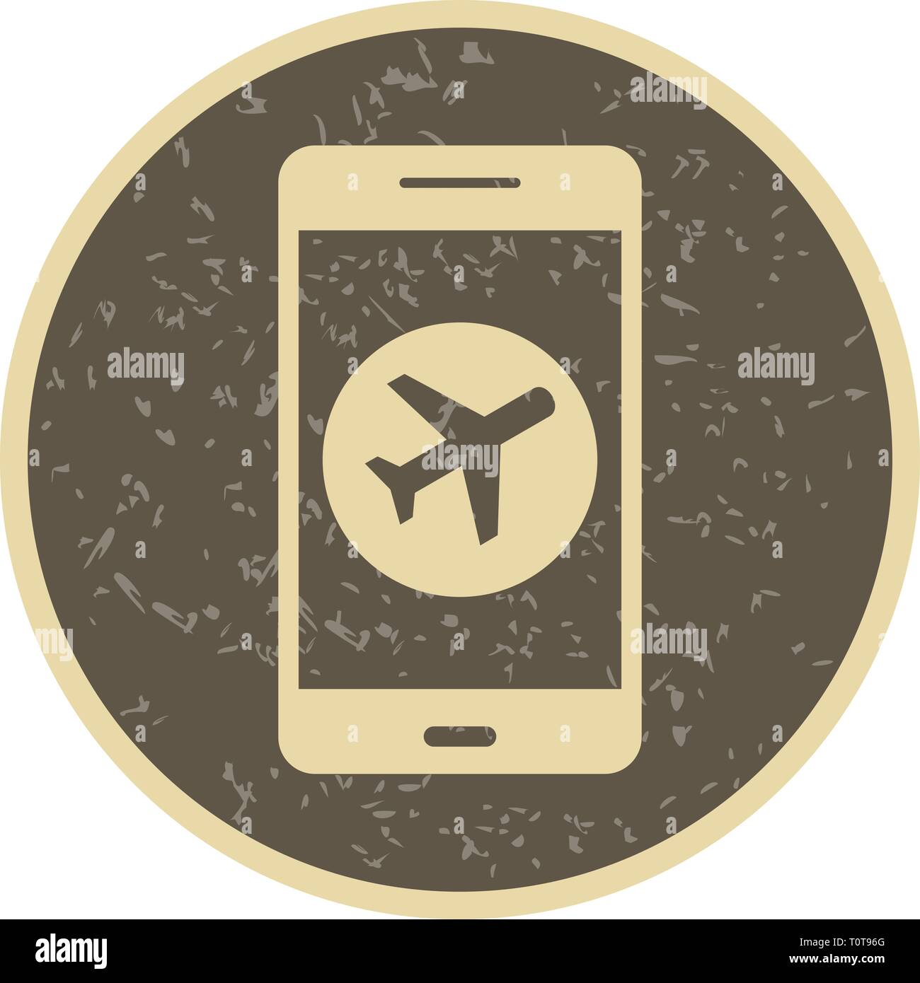 Illustration Airplane Mobile Application Icon Stock Photo - Alamy
