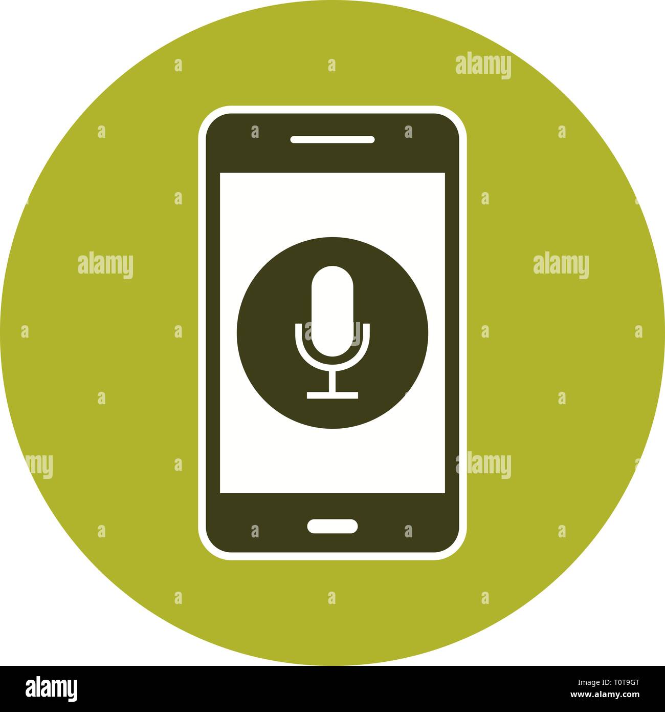 Illustration Microphone Mobile Application Icon Stock Photo - Alamy