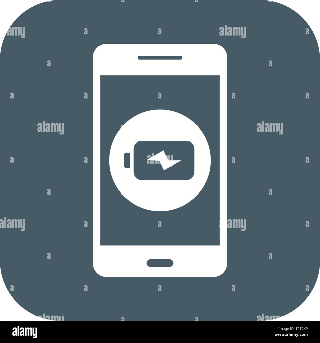 Illustration Charging Mobile Application Icon Stock Photo - Alamy