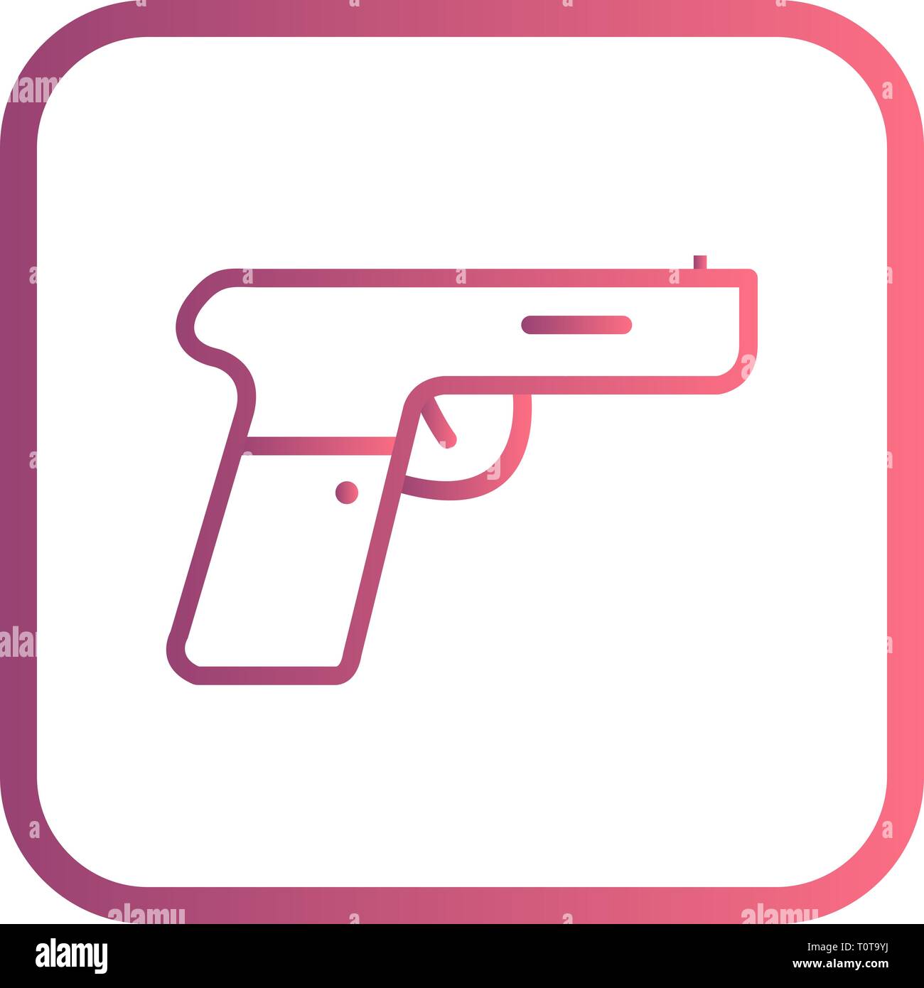 Illustration Gun Icon Stock Photo - Alamy