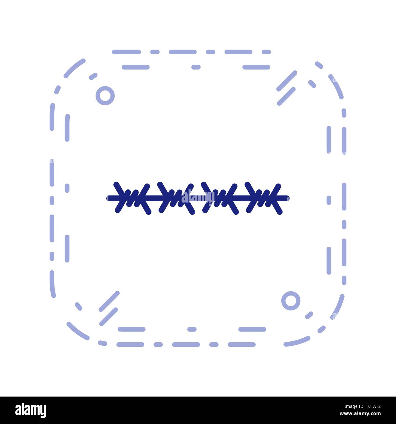 Illustration barbed wire Icon Stock Photo - Alamy