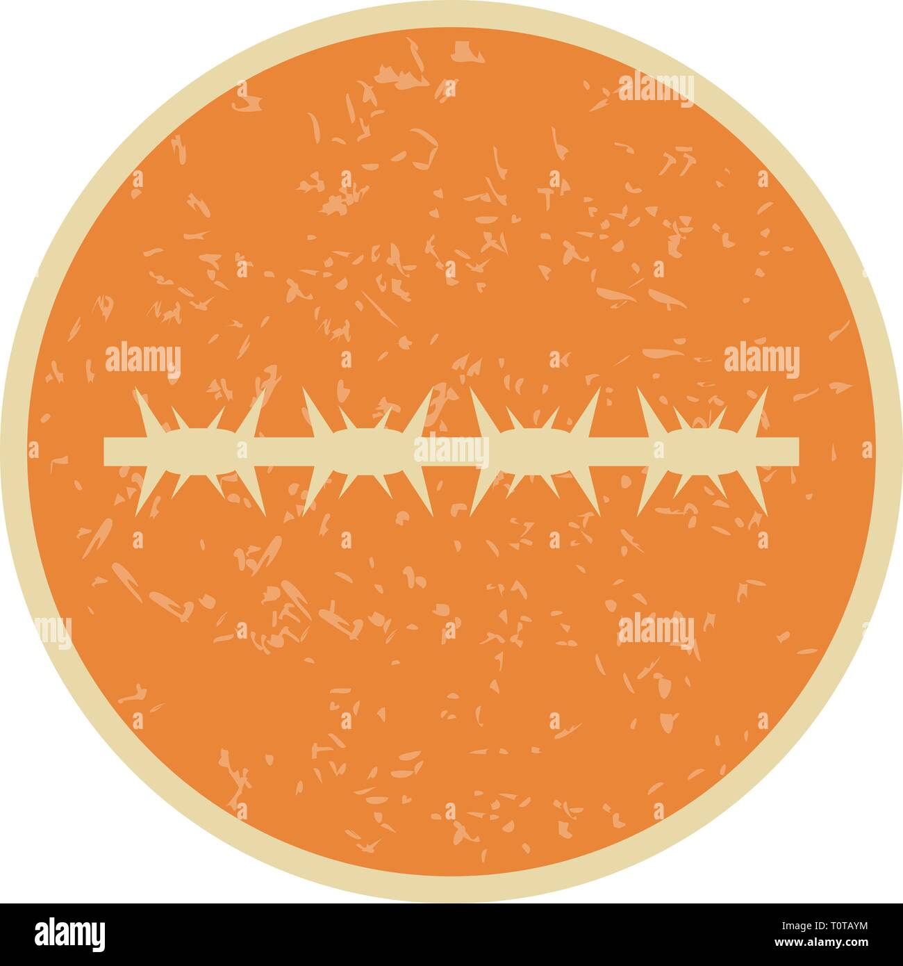 Illustration barbed wire Icon Stock Photo - Alamy