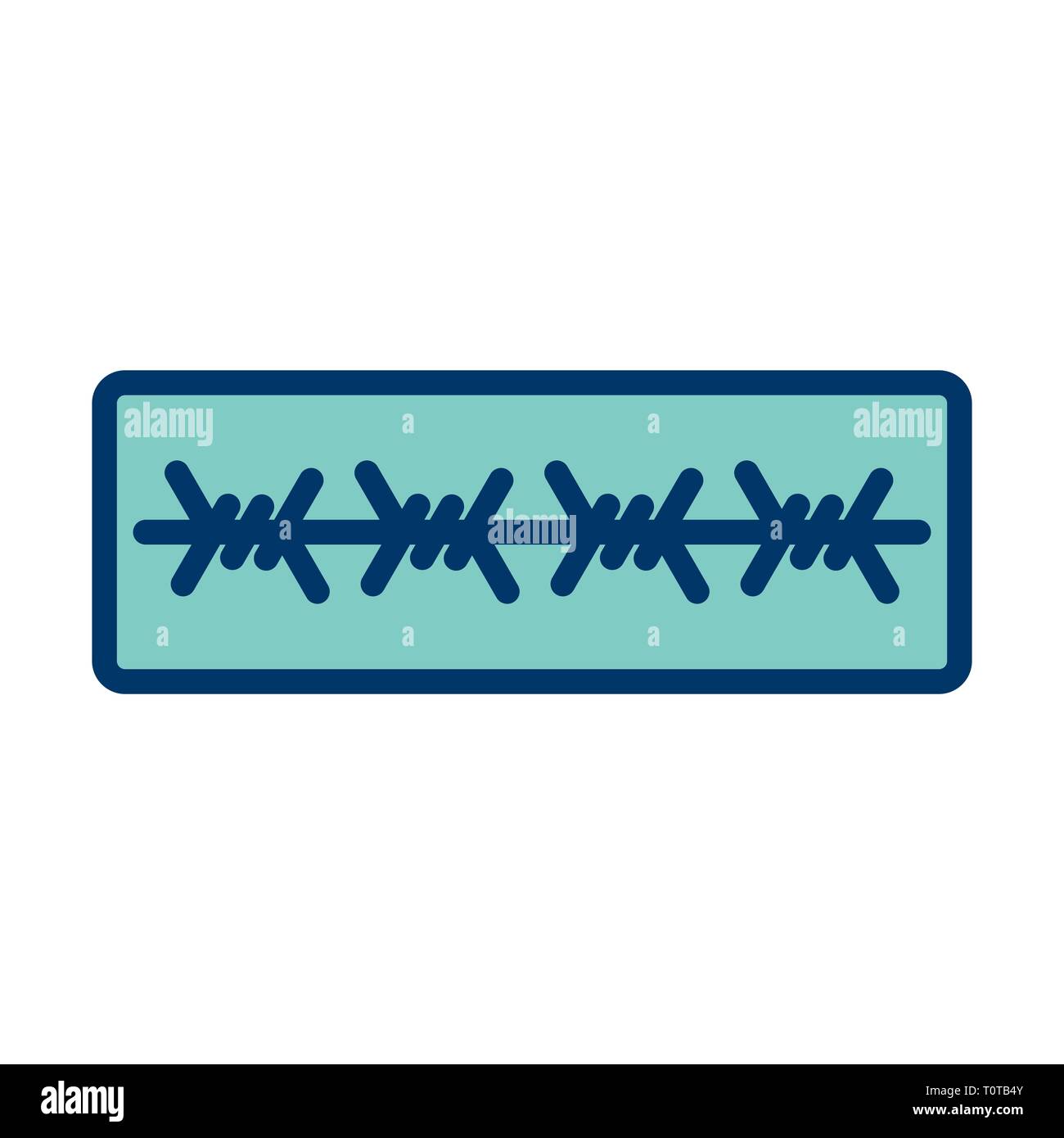 Illustration barbed wire Icon Stock Photo - Alamy