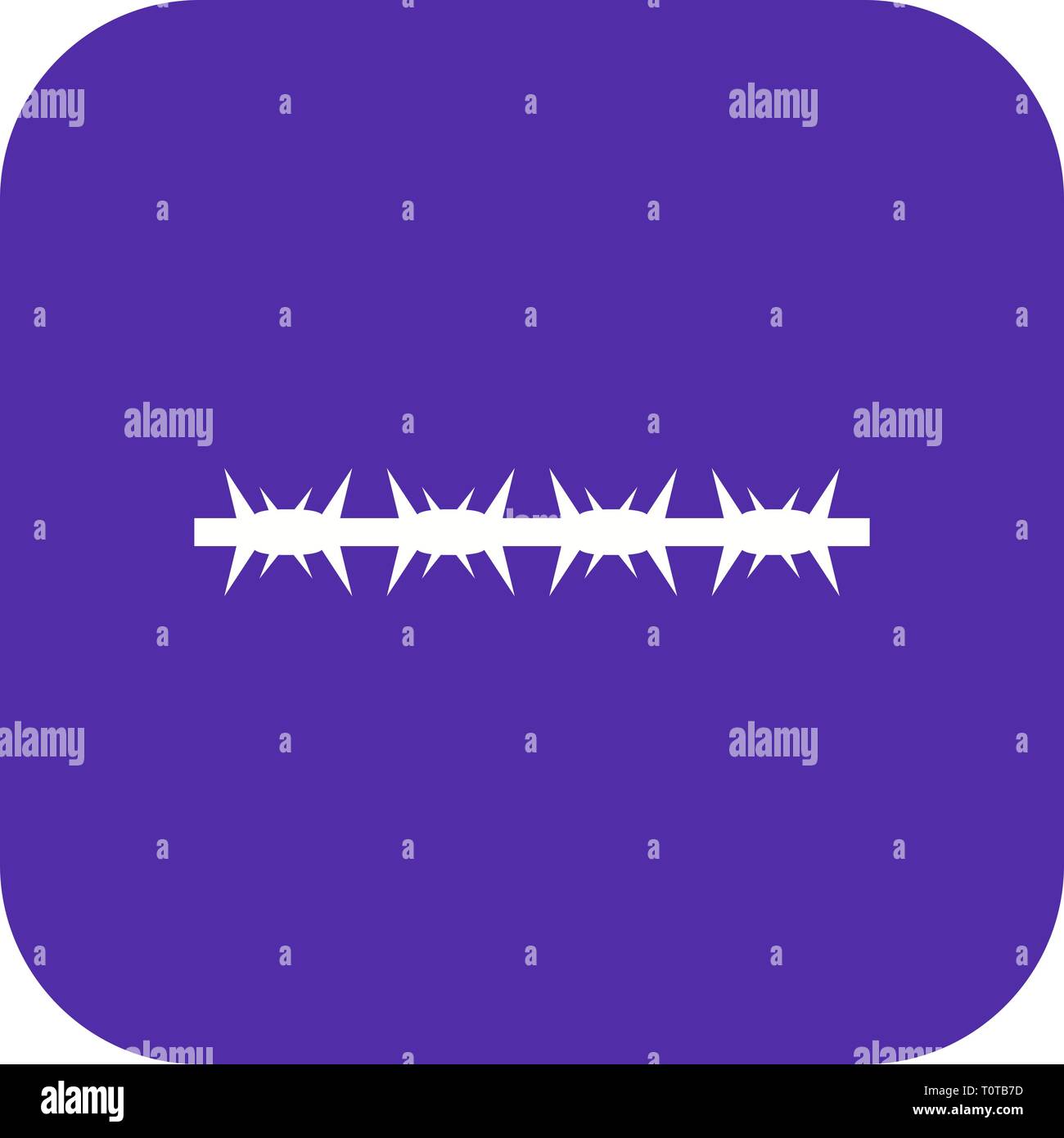 Illustration barbed wire Icon Stock Photo - Alamy