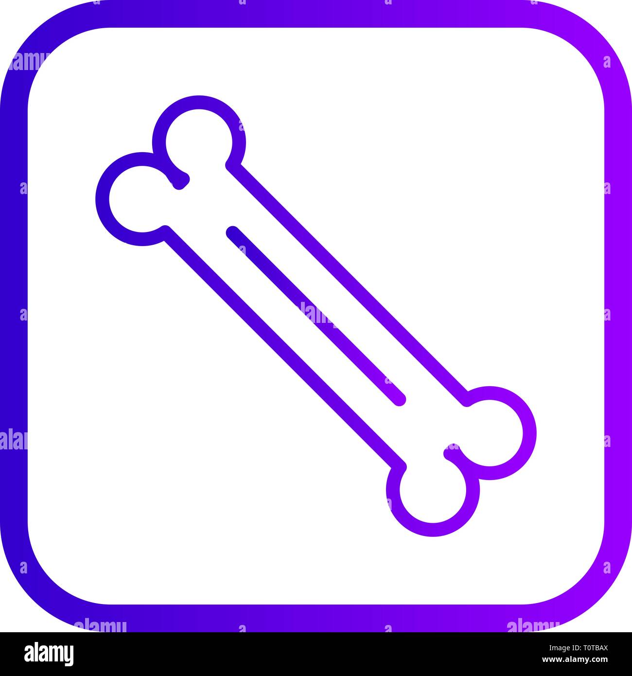 Illustration Bone Icon Stock Photo - Alamy