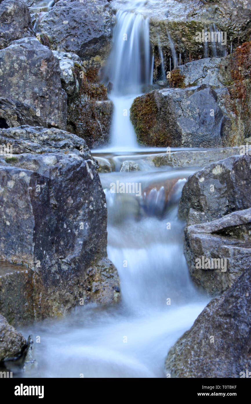 Cascading water over limestone rocks hi-res stock photography and ...