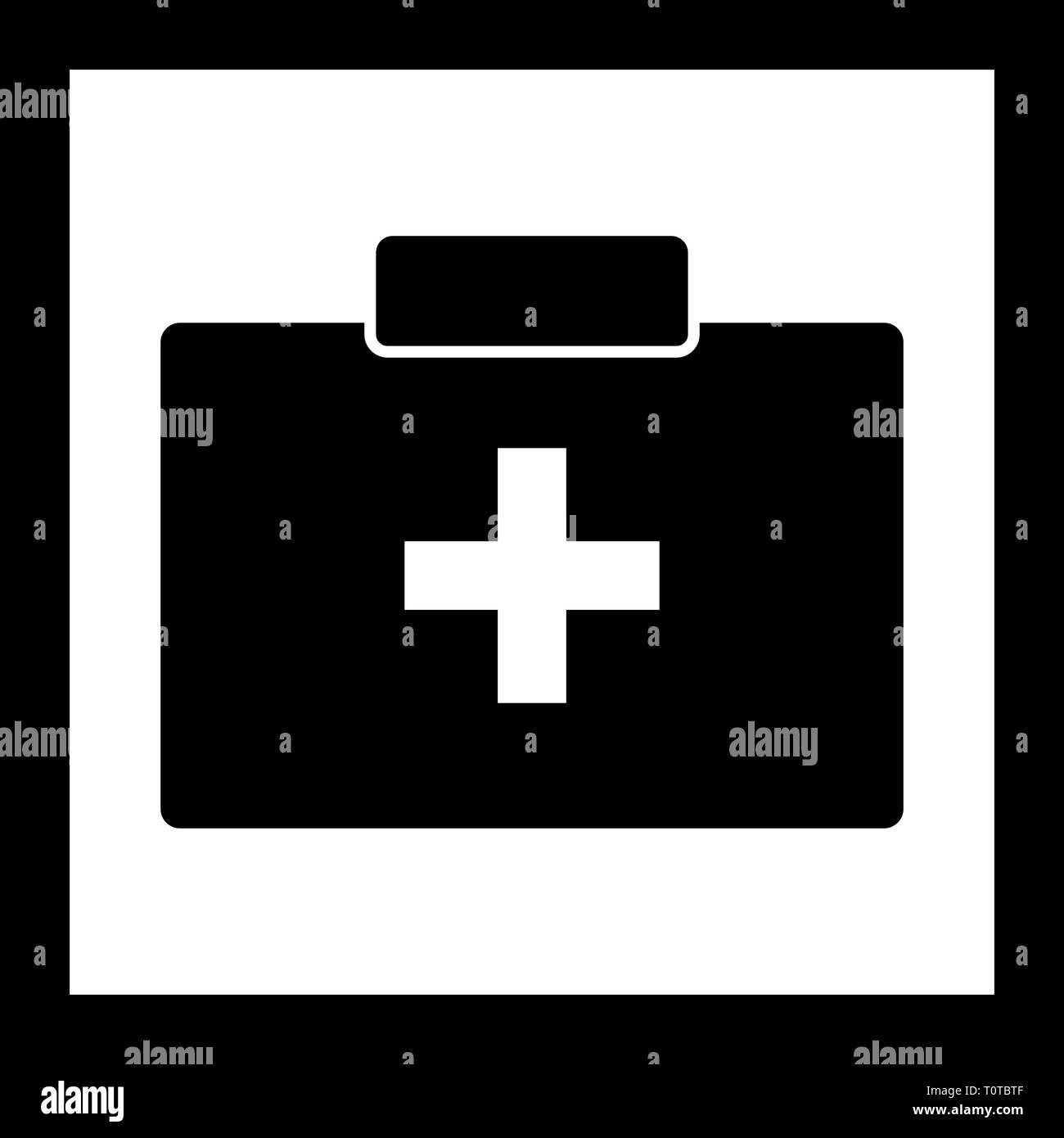 First aid box icon Black and White Stock Photos & Images - Alamy