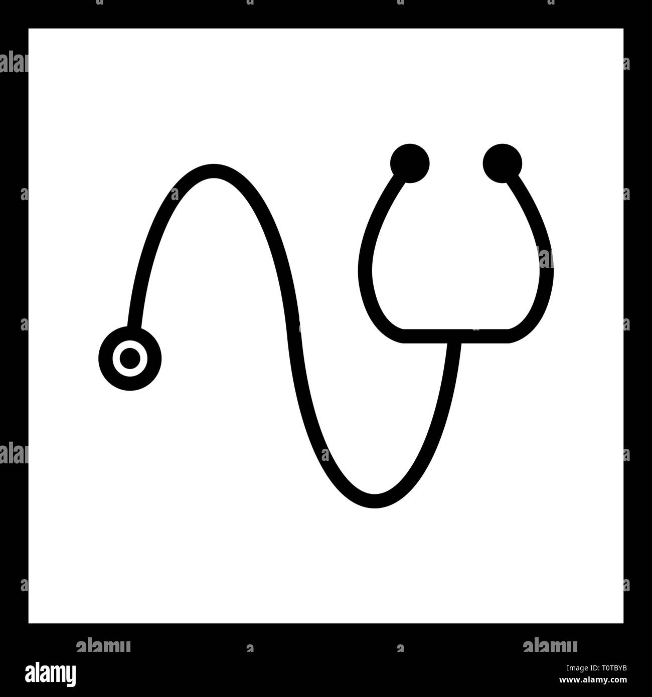 Illustration Stethoscope Icon Stock Photo