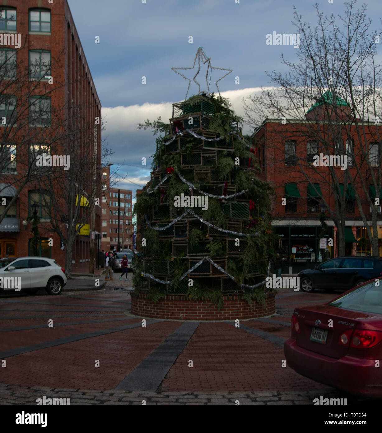 Christmas tree made of lobster traps Stock Photo Alamy