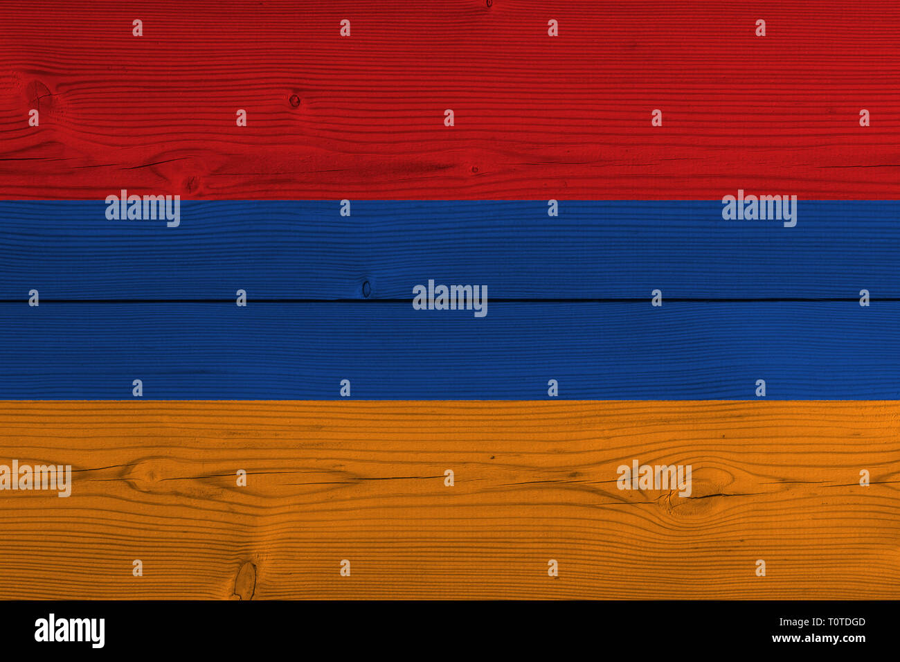 Armenia flag painted on old wood plank. Patriotic background. National ...
