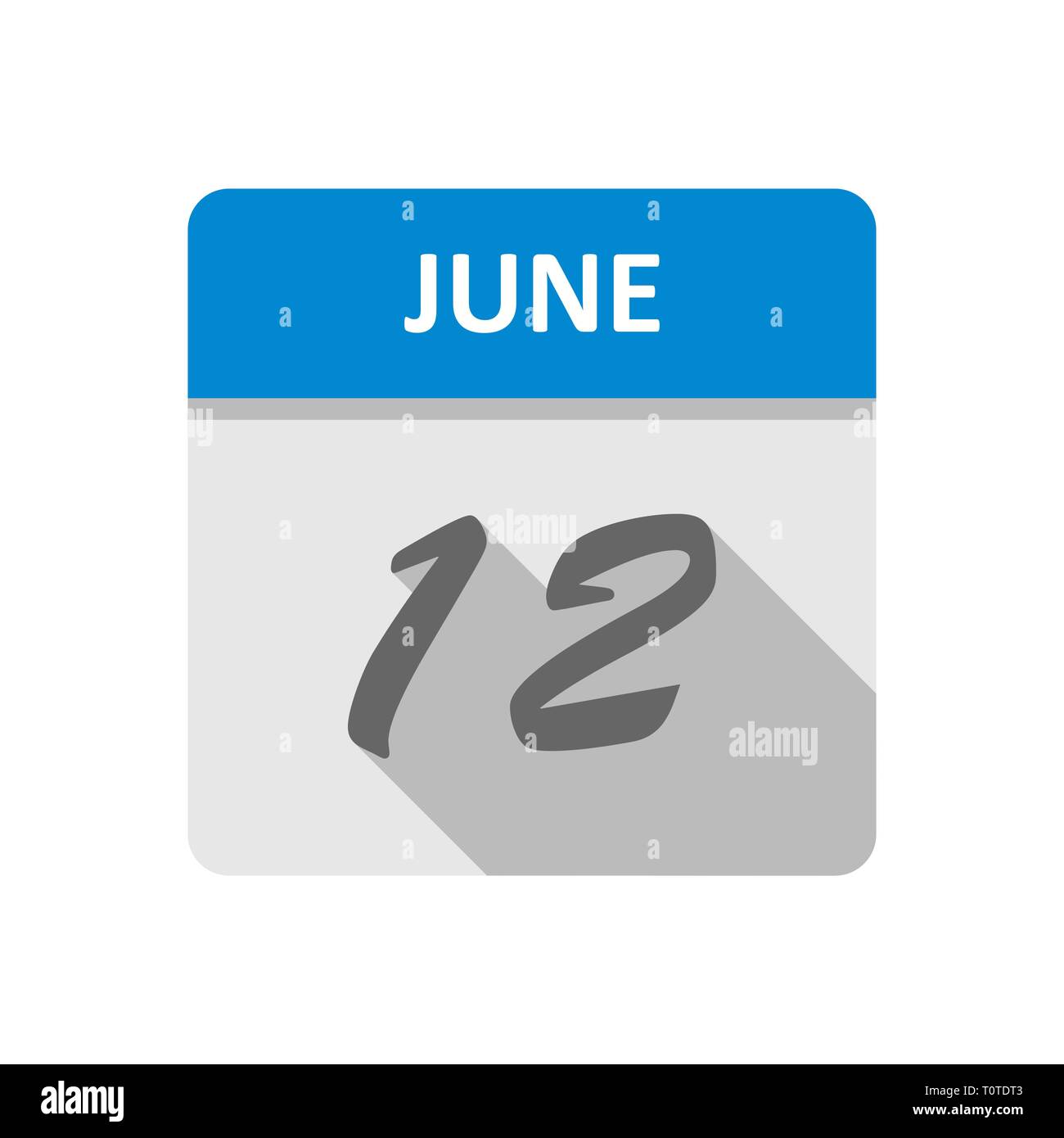 June 12th Date on a Single Day Calendar Stock Photo Alamy
