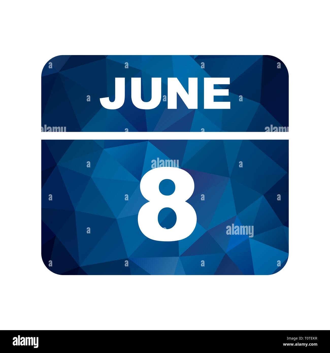 June 8th Date on a Single Day Calendar Stock Photo Alamy