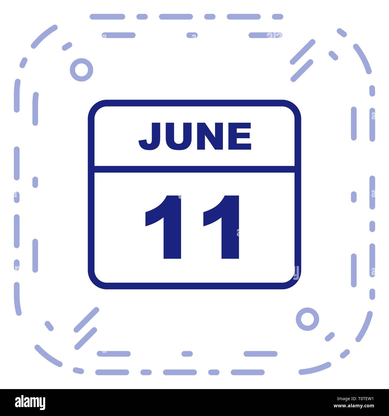June 11th Date on a Single Day Calendar Stock Photo - Alamy