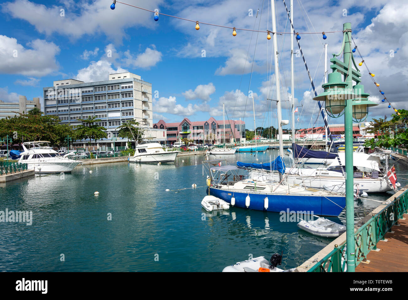 The Careenage Marina, Bridgetown, St Michael Parish, Barbados, Lesser Antilles, Caribbean Stock Photo