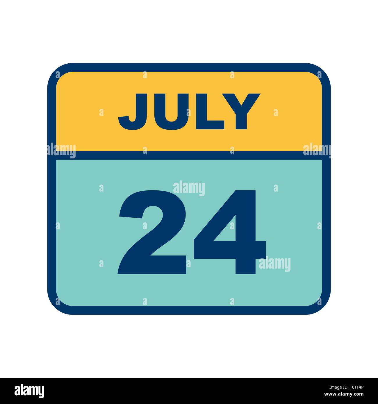 July 24th Date on a Single Day Calendar Stock Photo - Alamy