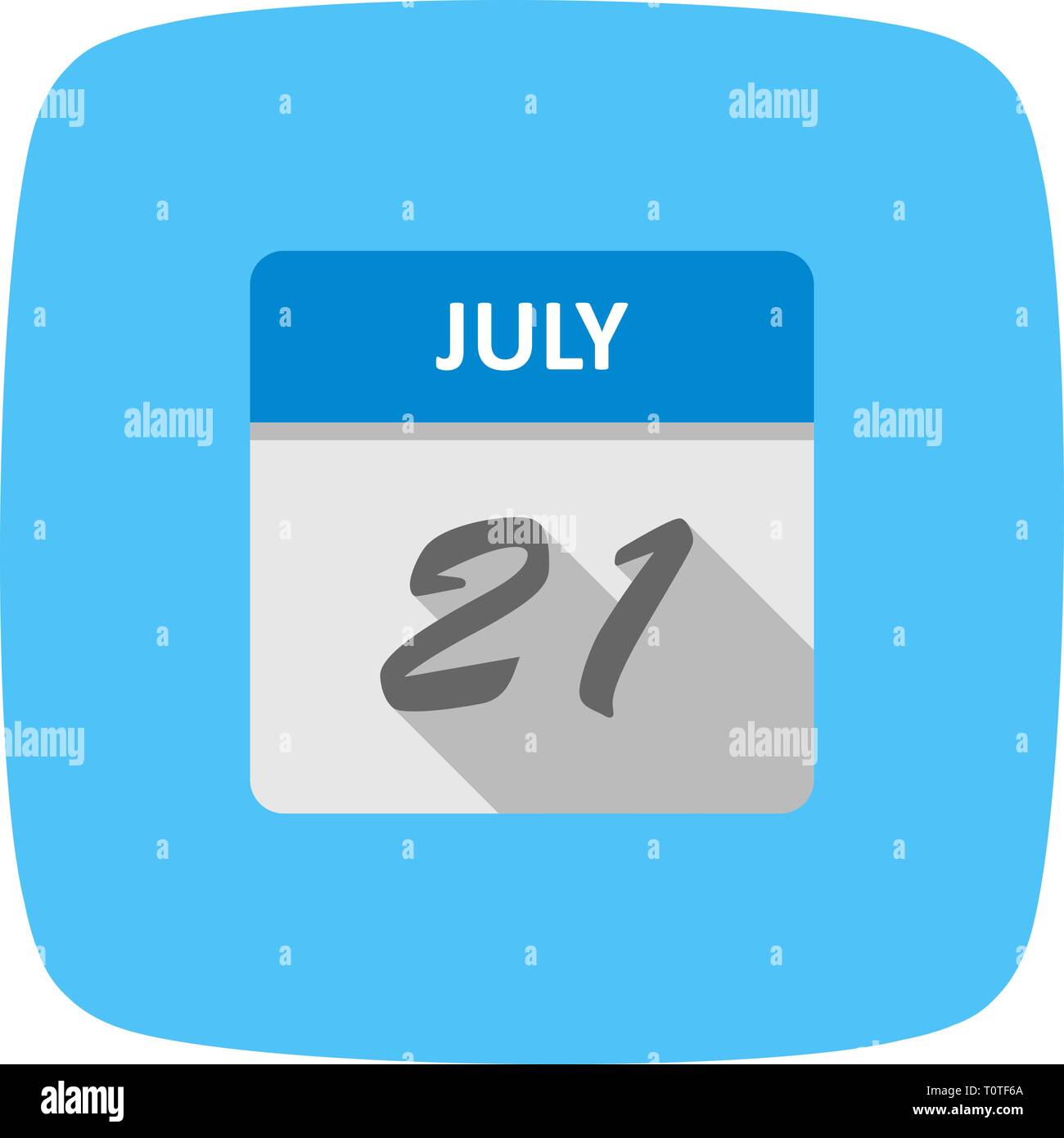 July 21st Date on a Single Day Calendar Stock Photo - Alamy