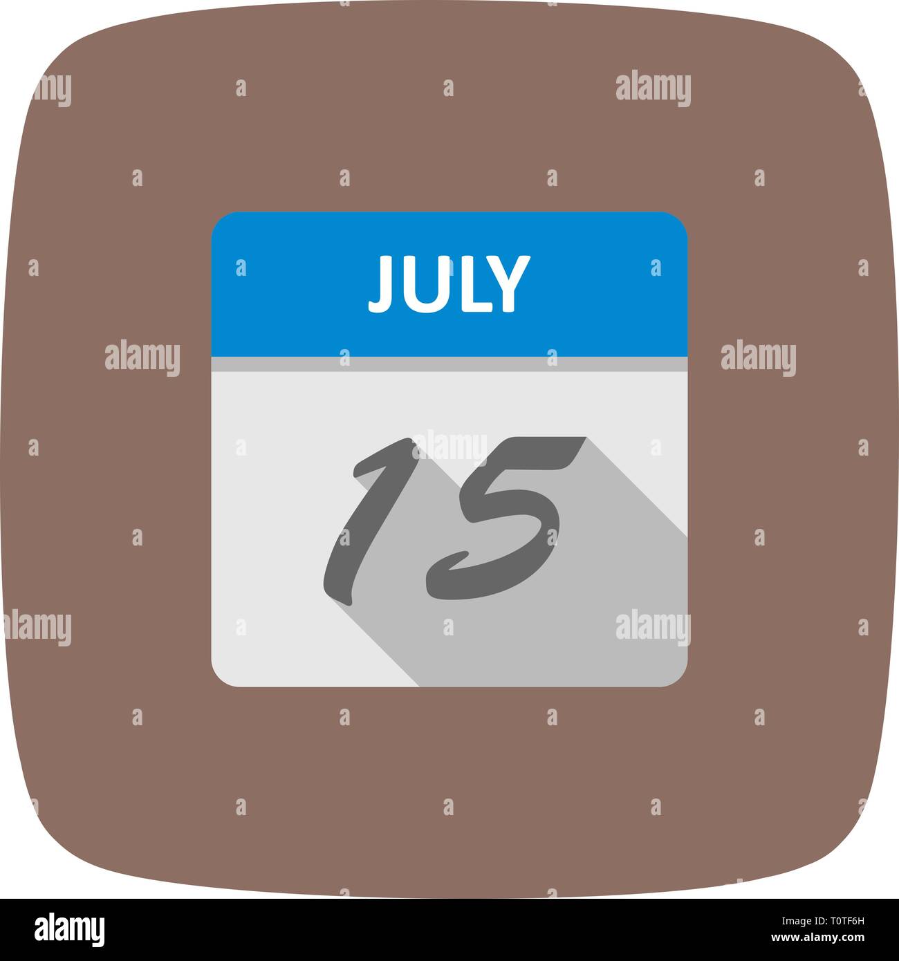 July 15th Date on a Single Day Calendar Stock Photo - Alamy