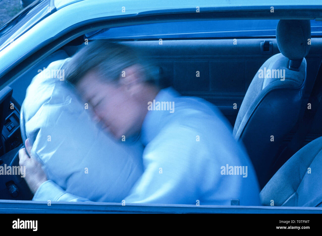 Airbag Inflates During an Accident, USA Stock Photo Alamy