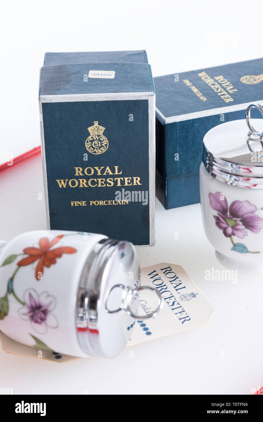 Royal Worcester Egg Coddlers Stock Photo - Alamy