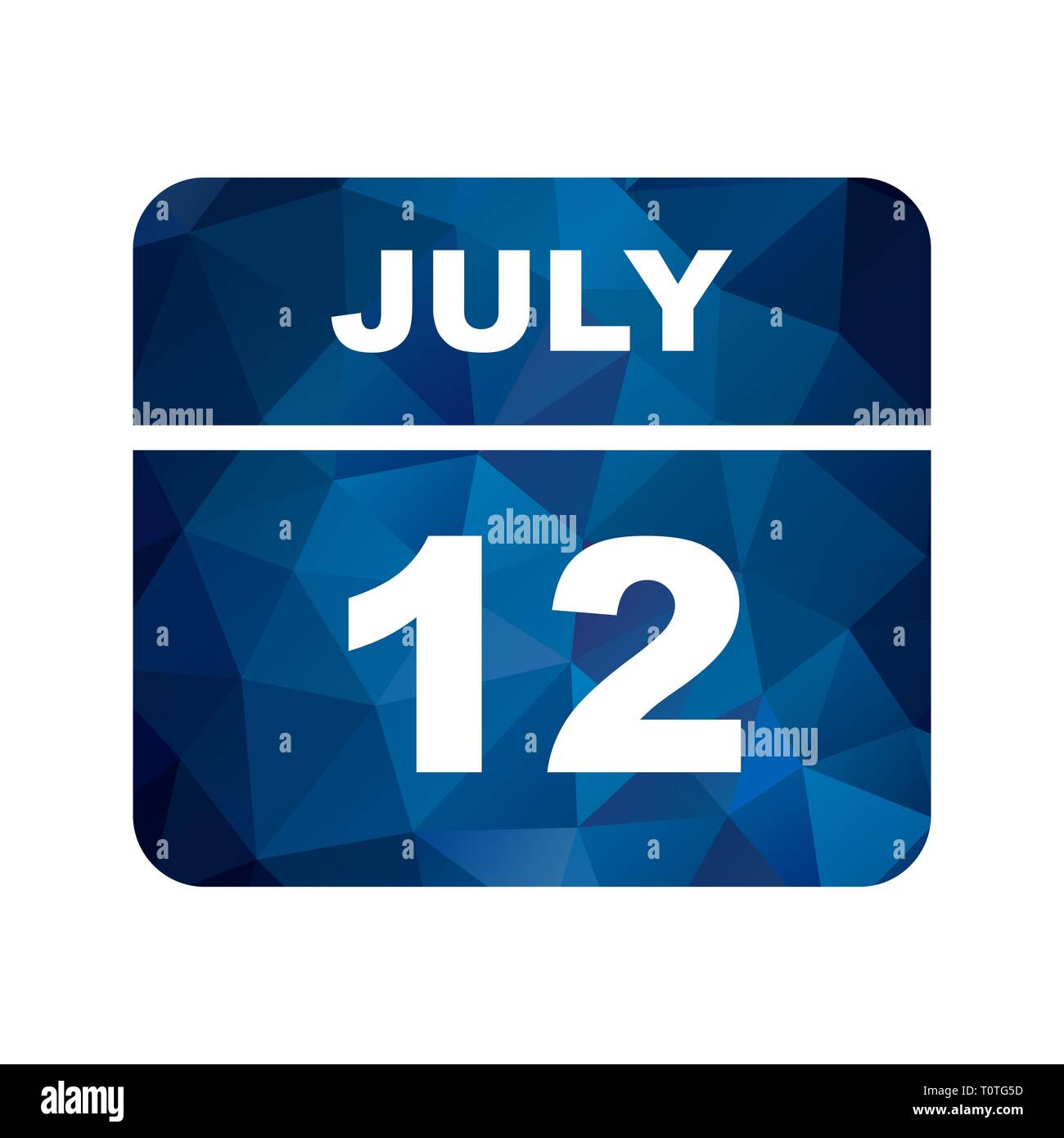 July 12th Date on a Single Day Calendar Stock Photo Alamy