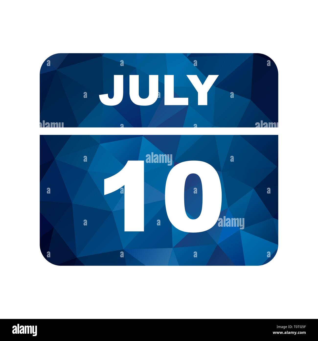 July 10th Date on a Single Day Calendar Stock Photo Alamy