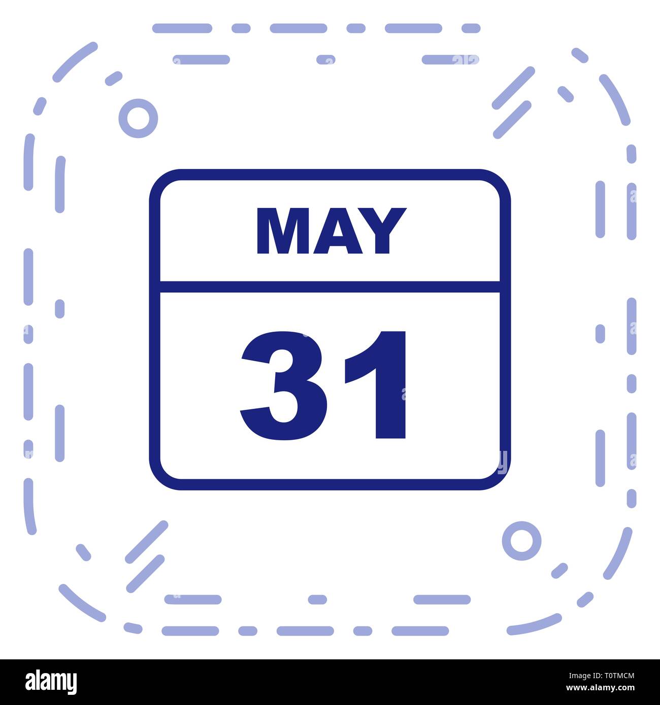 May 31st Date on a Single Day Calendar Stock Photo Alamy
