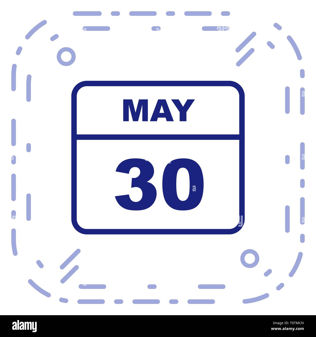 May 30th Date on a Single Day Calendar Stock Photo Alamy