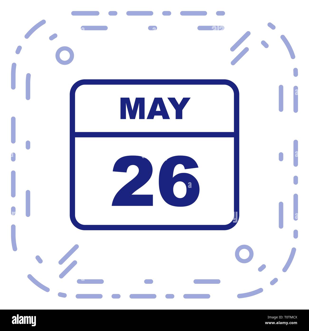May 26th Date on a Single Day Calendar Stock Photo Alamy