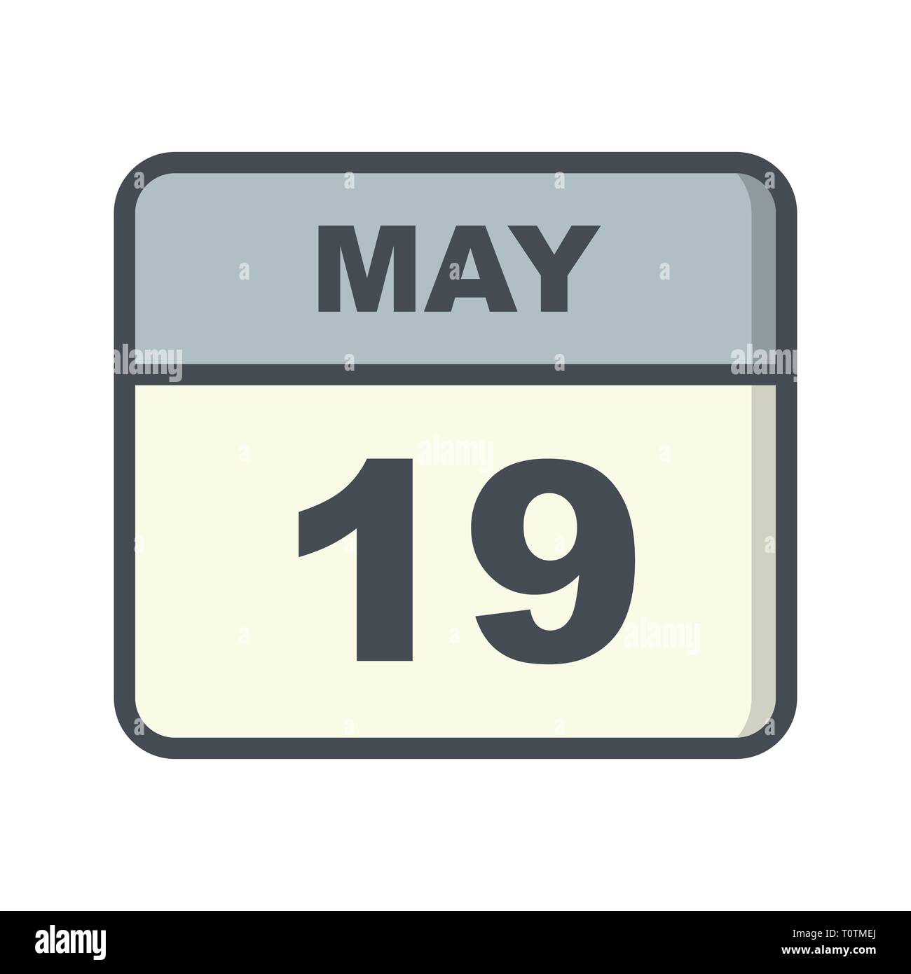 May 19th Date on a Single Day Calendar Stock Photo Alamy