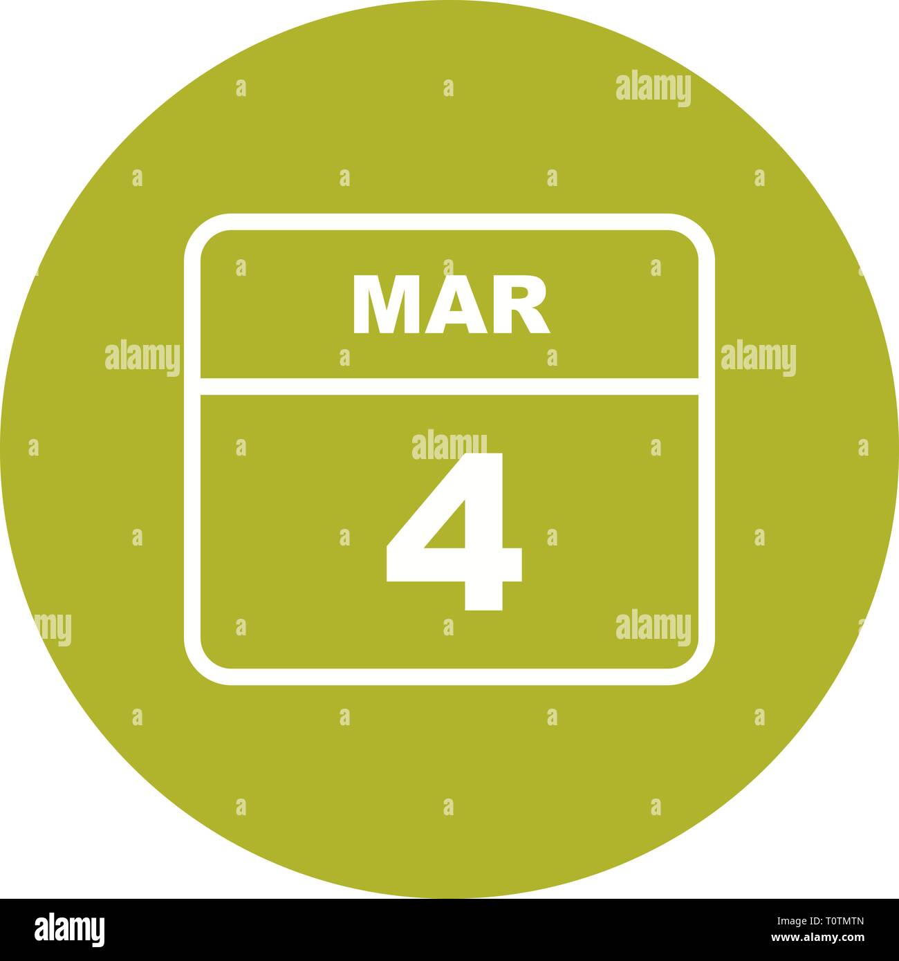 March 4th Date on a Single Day Calendar Stock Photo - Alamy