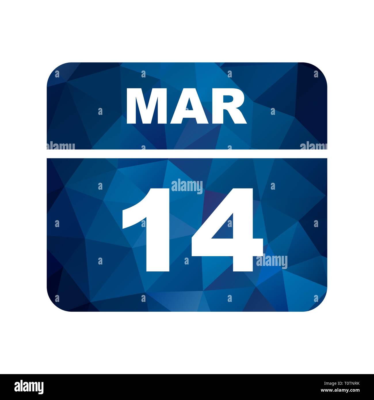 March 14th Date on a Single Day Calendar Stock Photo Alamy