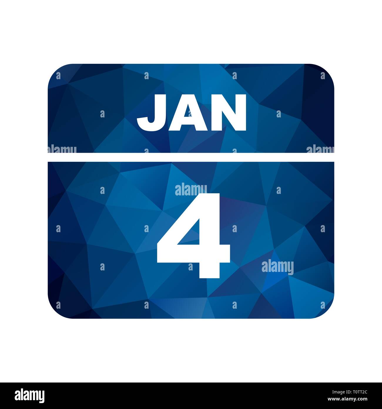 January 4th Date on a Single Day Calendar Stock Photo Alamy