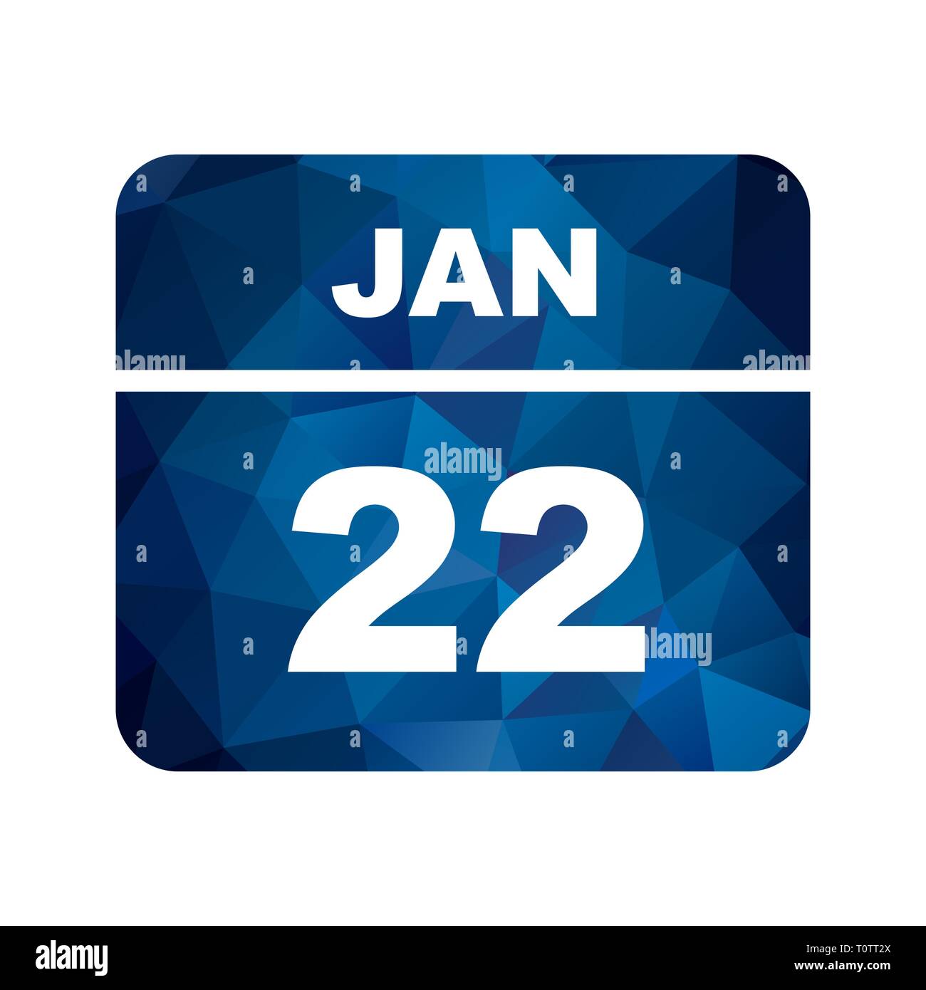 January 22nd Date On A Single Day Calendar Stock Photo Alamy