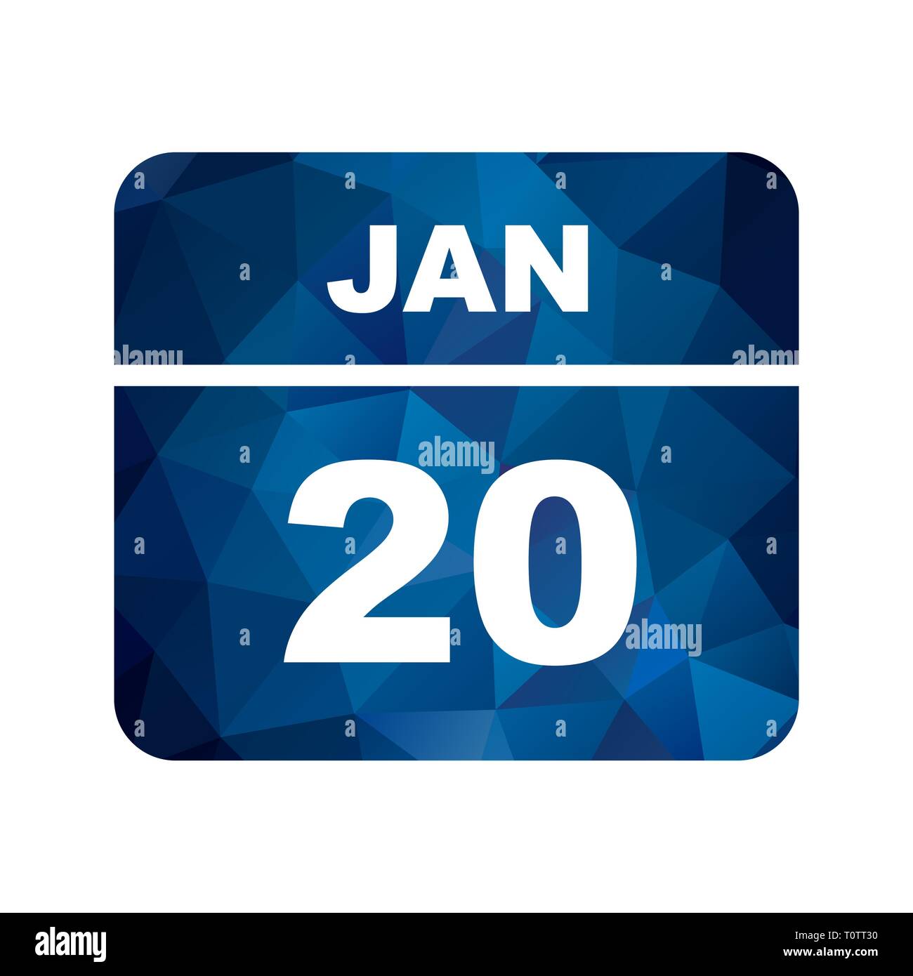 January 20th Date on a Single Day Calendar Stock Photo Alamy