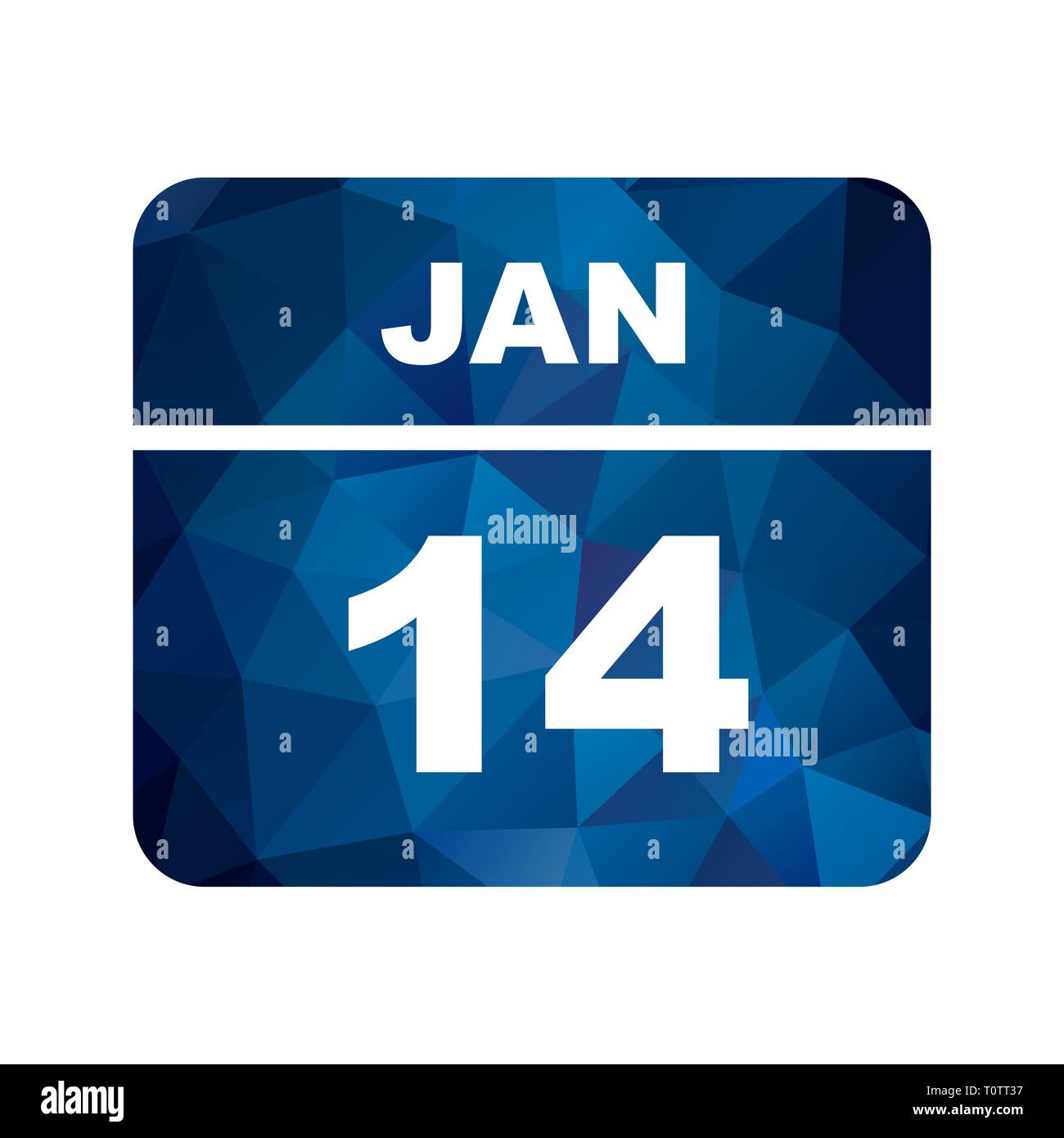 January 14th Date on a Single Day Calendar Stock Photo Alamy