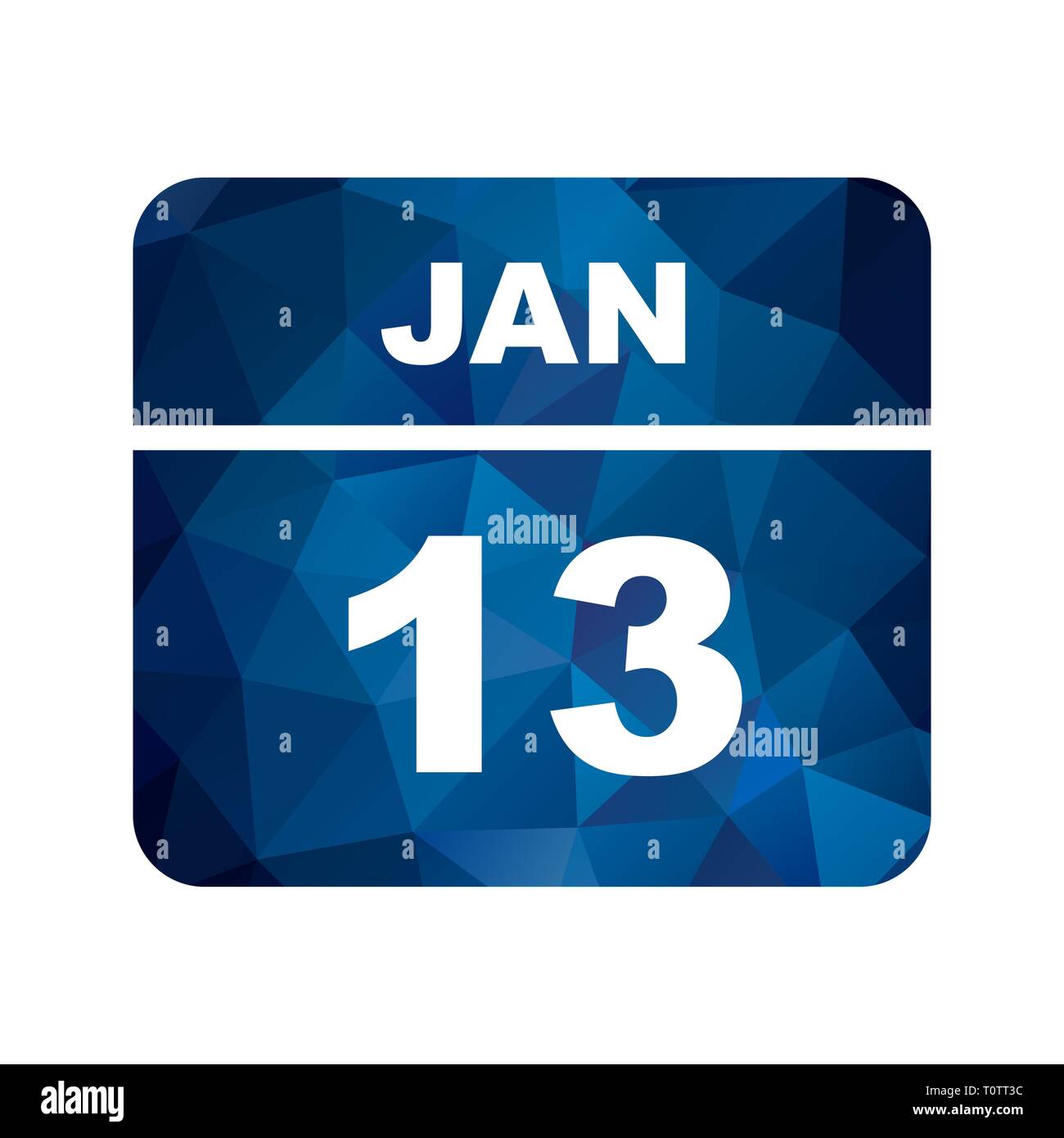 January 13th Date on a Single Day Calendar Stock Photo Alamy