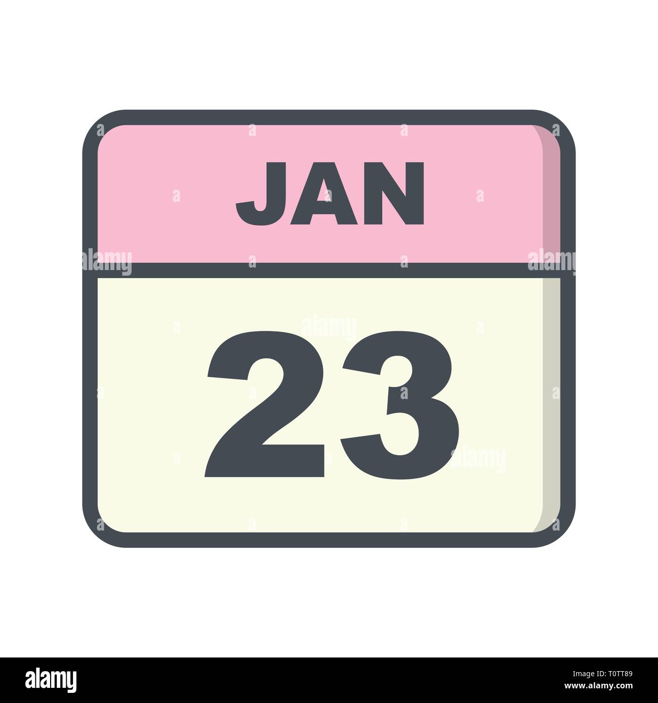 January 23rd Date on a Single Day Calendar Stock Photo Alamy