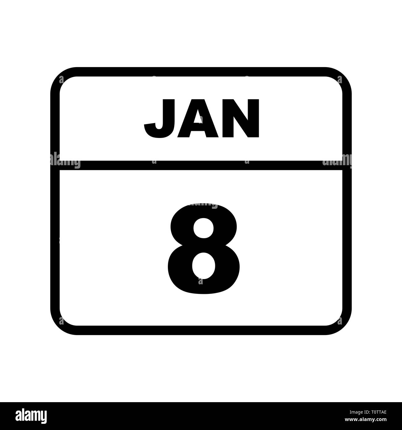 January 8th Date On A Single Day Calendar Stock Photo Alamy january-8th-date-on-a-single-day-calendar-stock-photo-alamy
