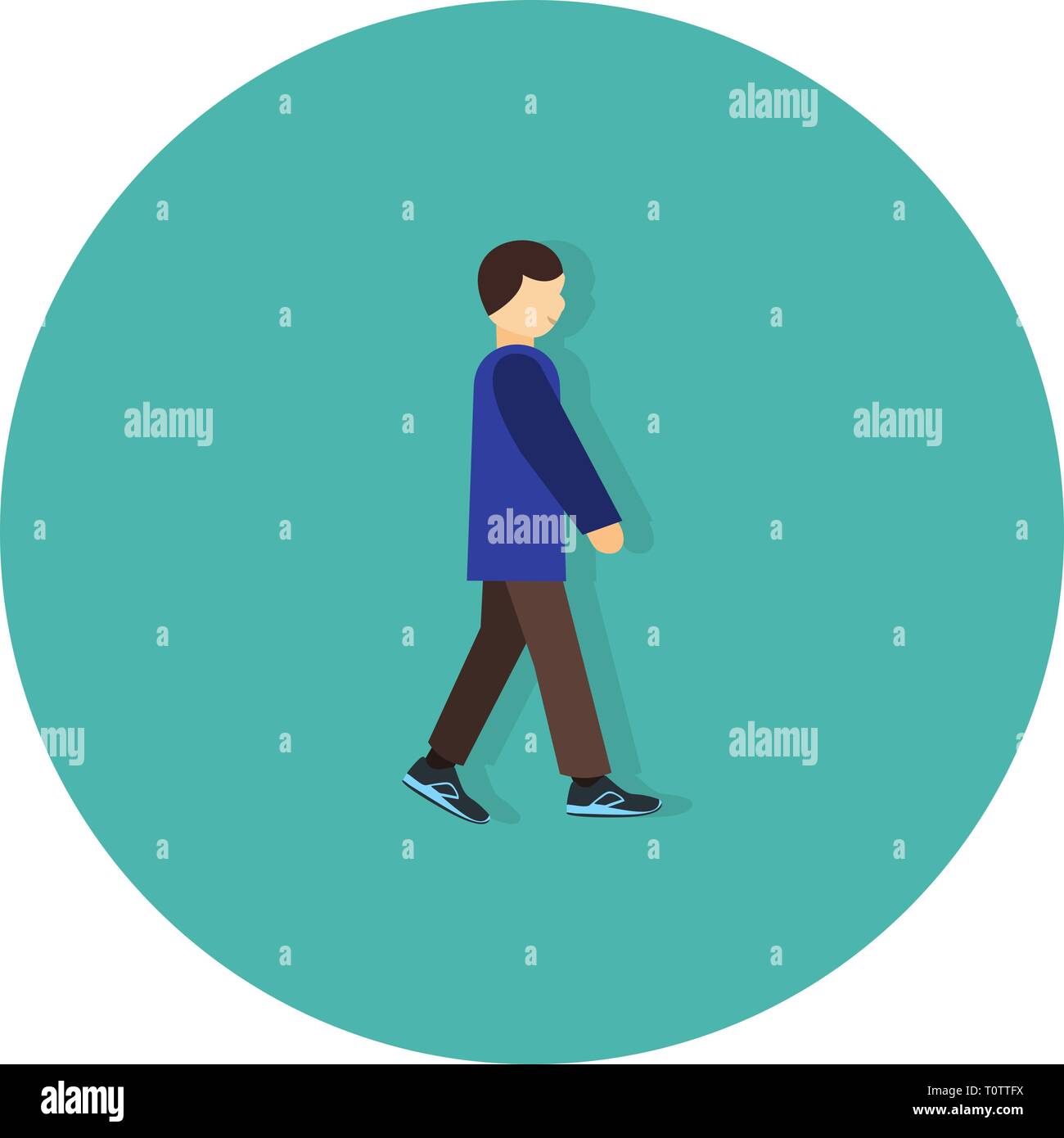 Illustration Walking Icon Stock Photo - Alamy
