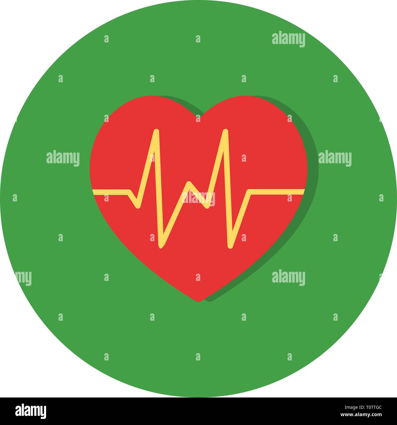 Illustration Heart Beat Icon Stock Photo - Alamy