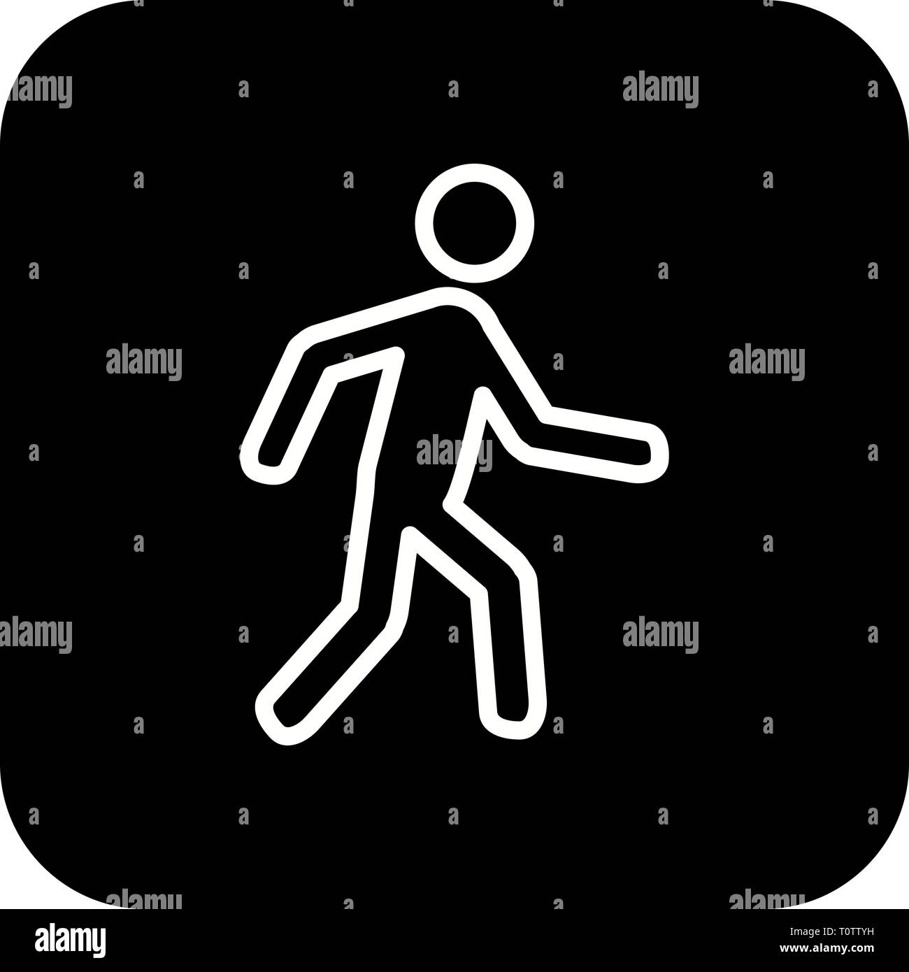 Illustration Walking Icon Stock Photo - Alamy