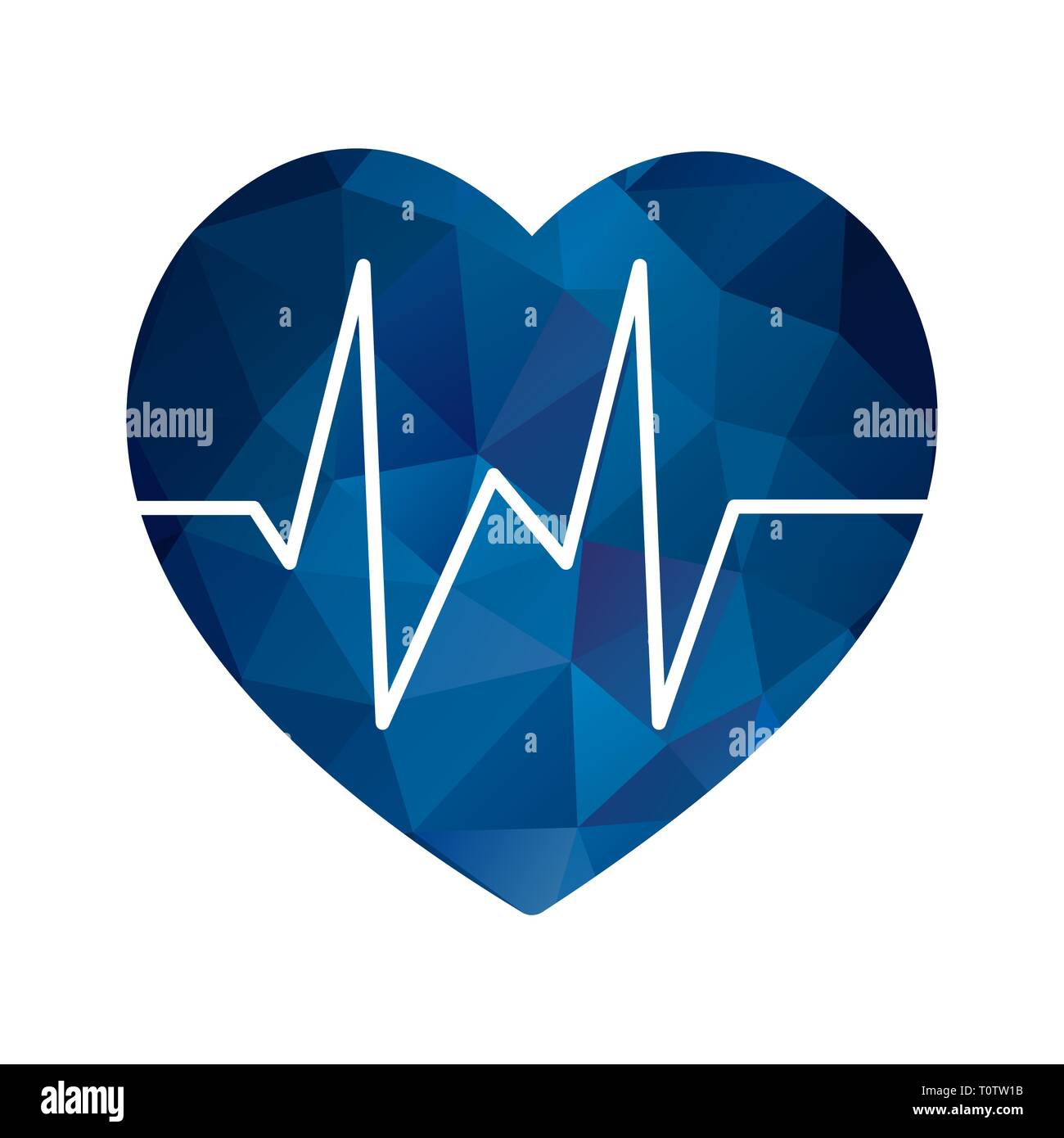 Illustration Heart Beat Icon Stock Photo - Alamy
