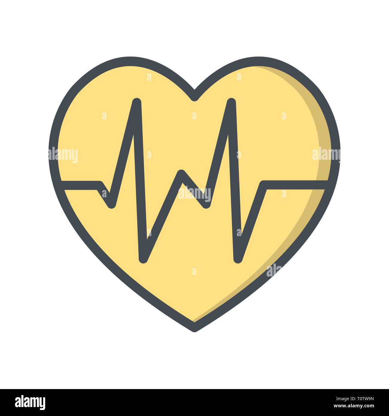 Illustration Heart Beat Icon Stock Photo - Alamy