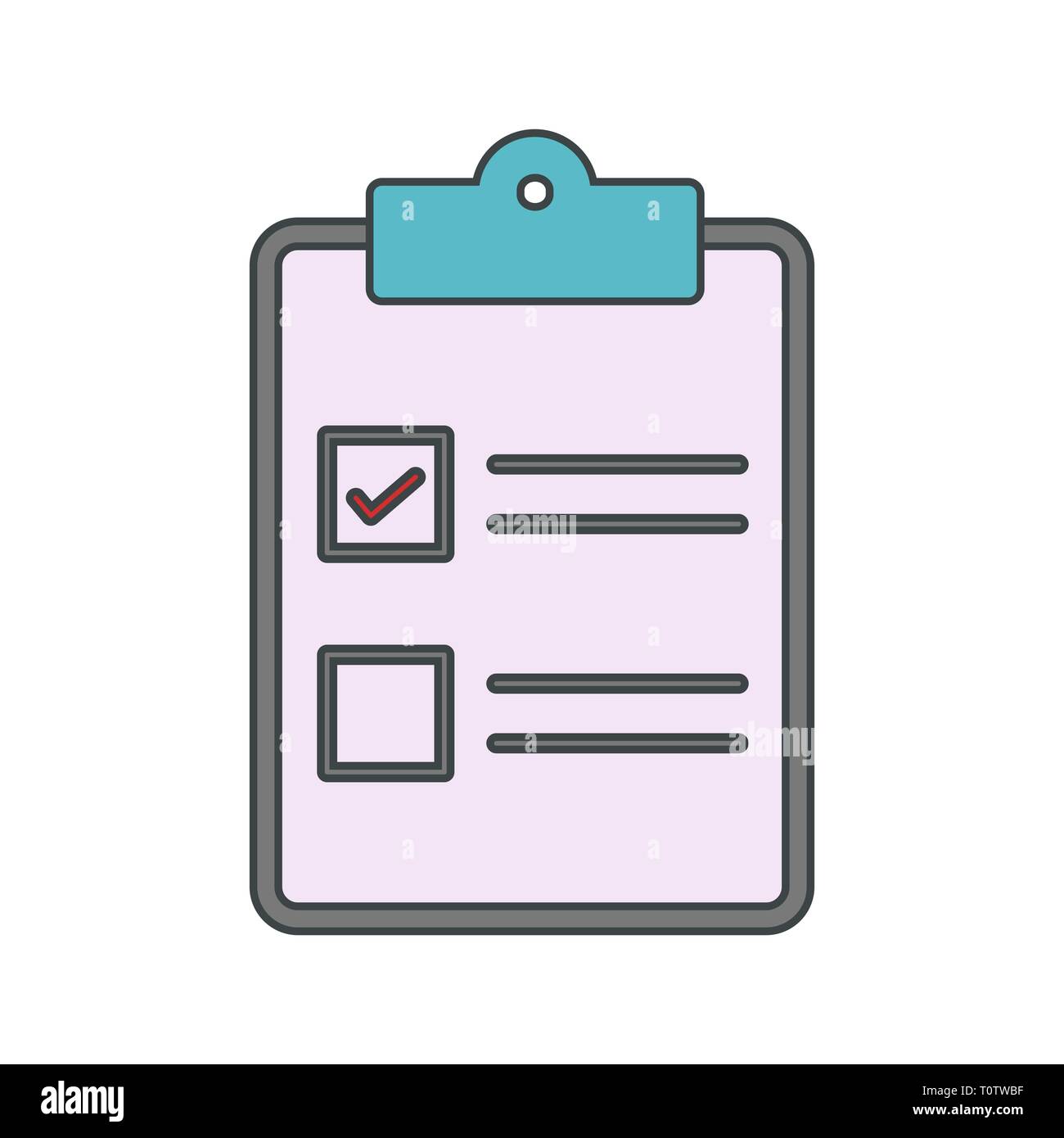 Illustration  Checklist Icon Stock Photo