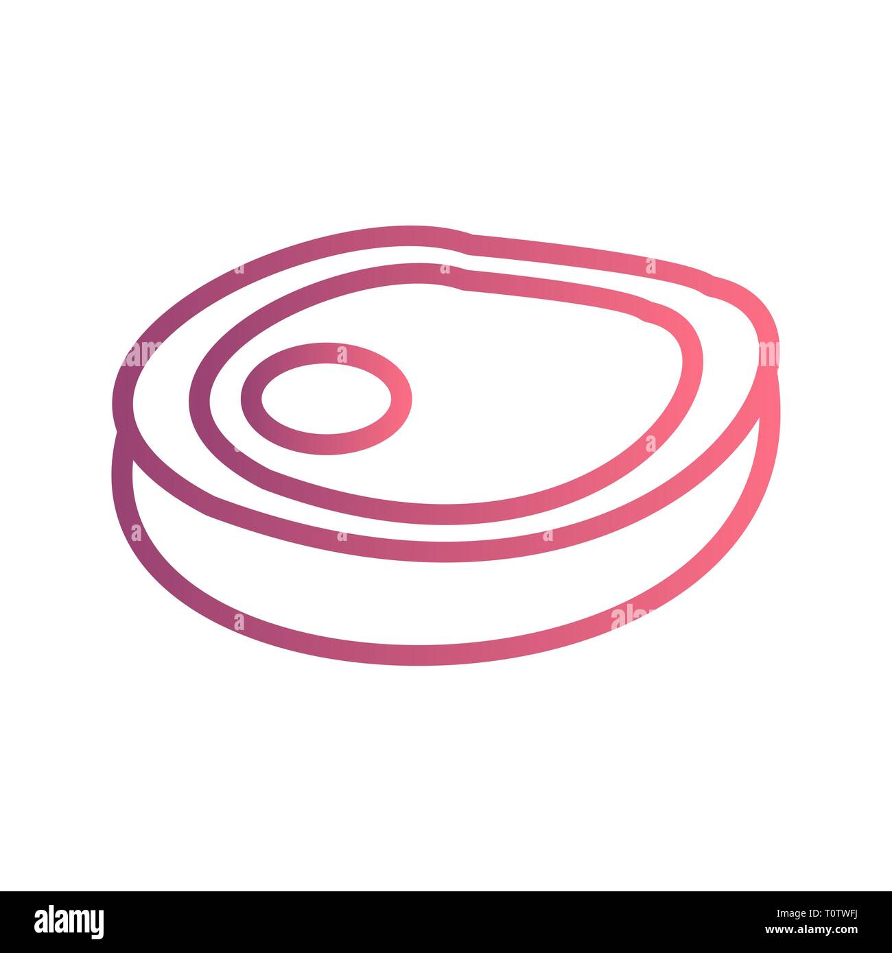Illustration Steak Icon Stock Photo - Alamy