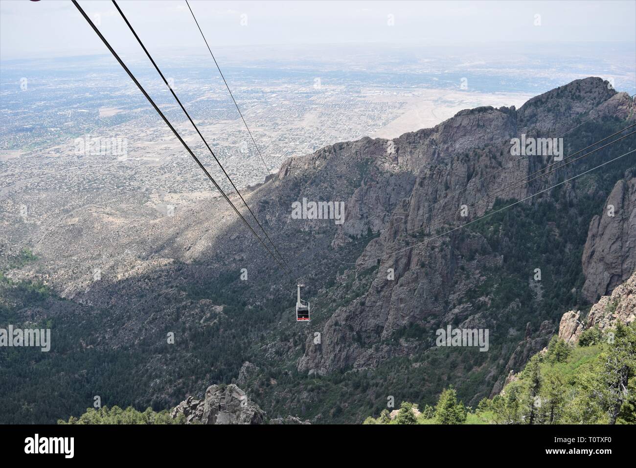 Sandia Peak tramway in Albuquerque New Mexico Stock Photo