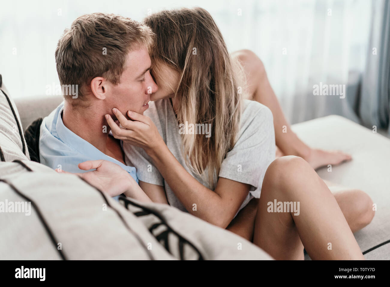 The concept of tenderness and affection Stock Photo